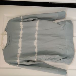Light blue & white tye dye maternity sweatshirt